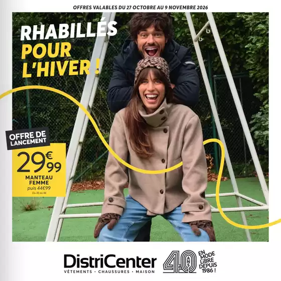 Catalogue DistriCenter à Choisey | Offres exclusives et bonnes affaires | 2026-10-27T00:00:00.000Z - 2026-11-09T00:00:00.000Z