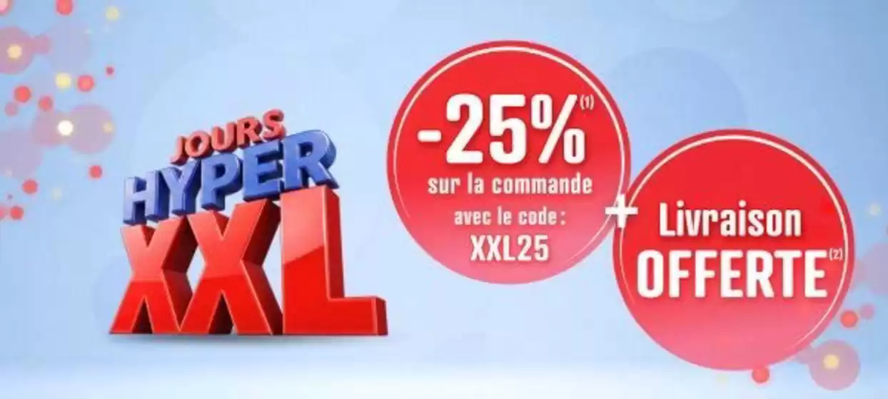 Catalogue Teleshopping à Mende | LES JOURS HYPER XXL, PROMO XXL ! | 2026-10-29T00:00:00.000Z - 2026-11-13T00:00:00.000Z