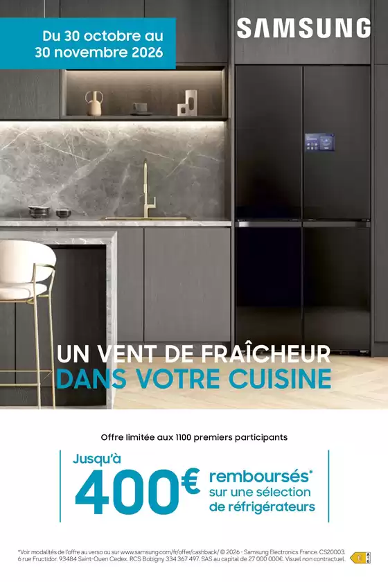 Catalogue MDA à Montpellier | 5010 ODR DA BF26 FROID UN VENT DE FRAICHEUR DANS VOTRE CUISINE | 2026-10-30T00:00:00.000Z - 2026-11-30T00:00:00.000Z