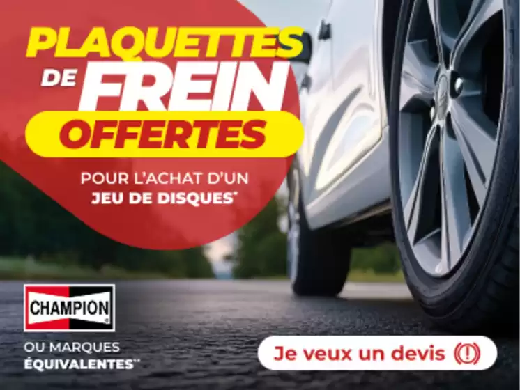 Catalogue Euromaster à Reims | Plaquettes de frein offertes pour l’achat d’un jeu de disques* | 2026-10-30T00:00:00.000Z - 2026-11-29T00:00:00.000Z